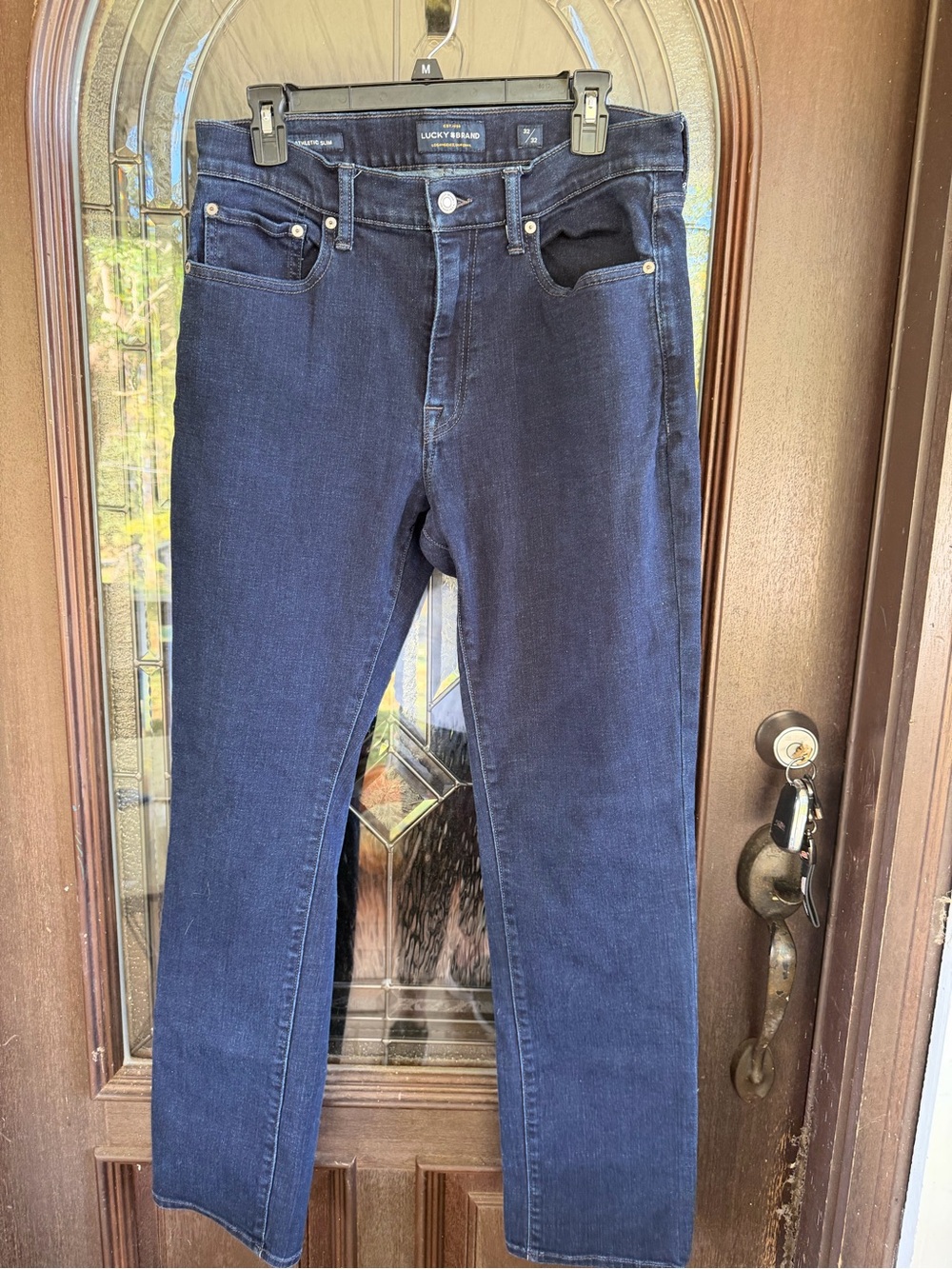 Lucky Brand Men’s Slim Straight Dark Blue Jeans